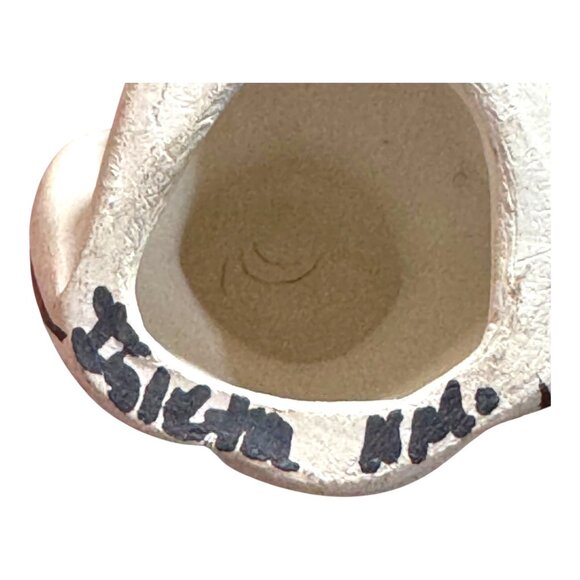 Vintage Acoma Pottery Owl Figurine Signed By Artist Lucaro Isleta NM 2" Mini - Picture 4 of 9